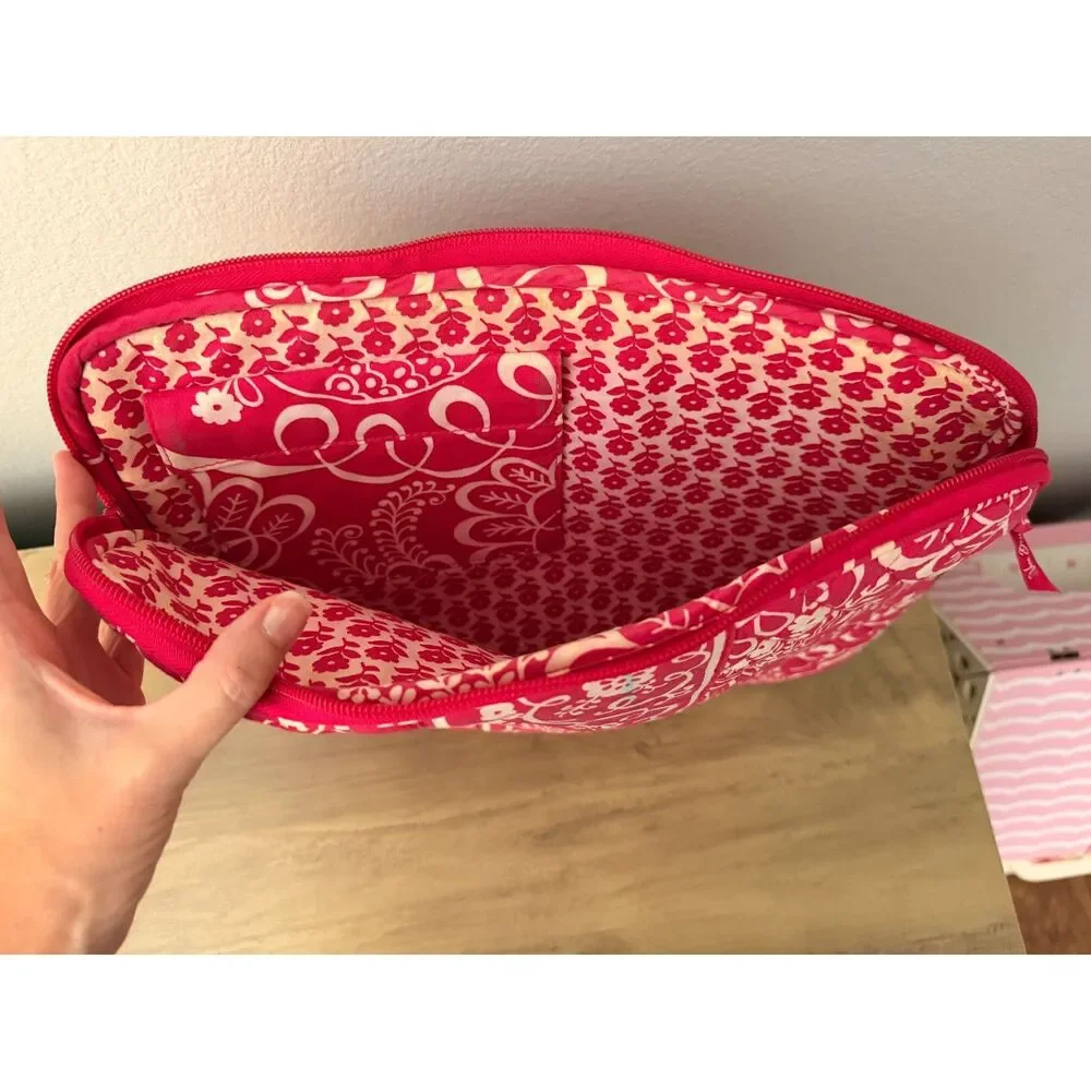 Vera Bradley Laptop Case/Tablet Bag - Twirly Birds Pink Floral